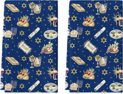 Set 2 Toallas Cocina Lunares Estrellas 18x26pulg