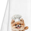 Toallas de cocina de chef Pomerania colores divertidos regalo para amantes de perros