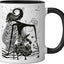 Taza cerámica con diseño de sombras tradicionales indonesias Wayang