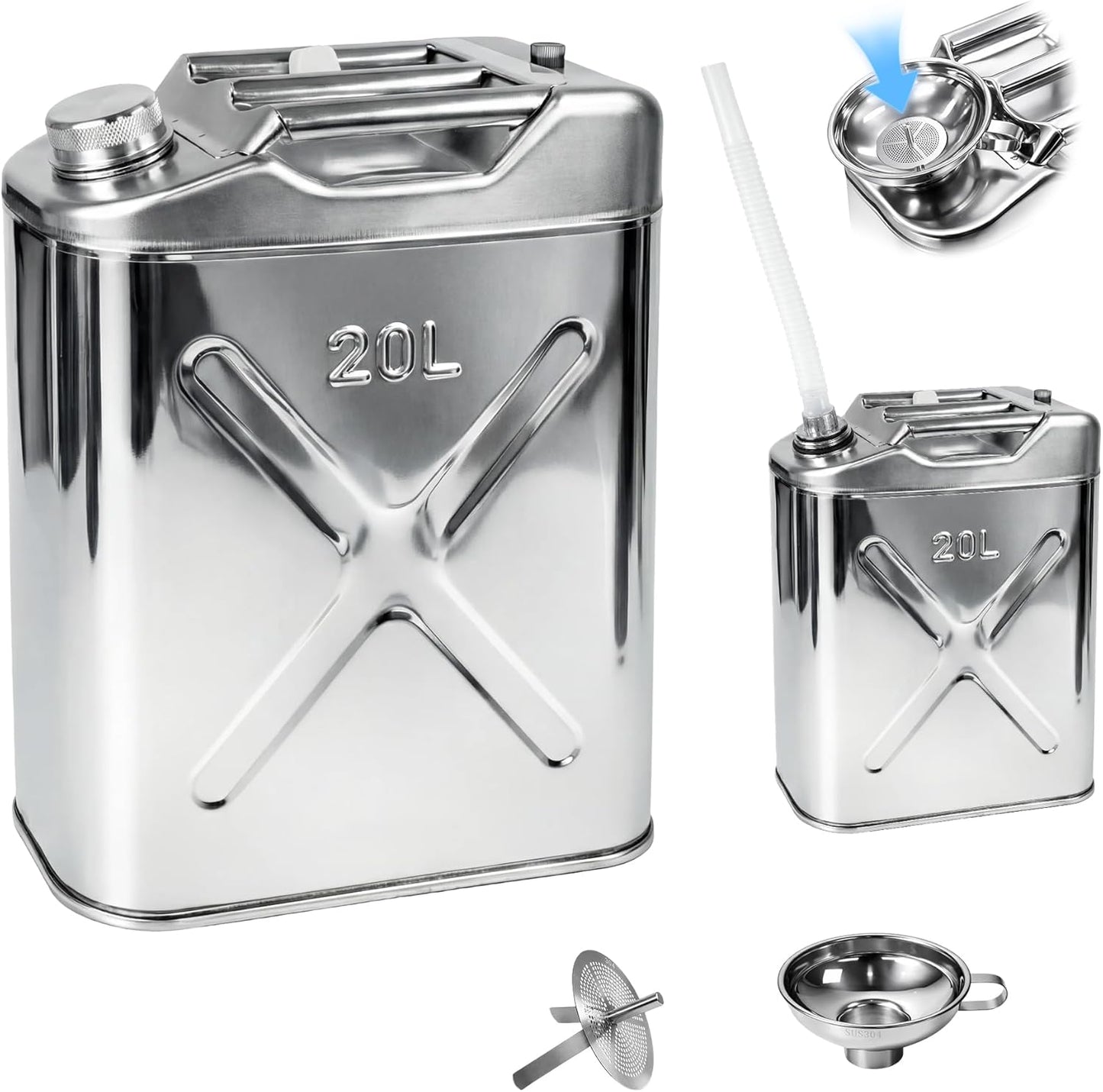 Contenedor aceite usado acero inox 304 5gal 20L