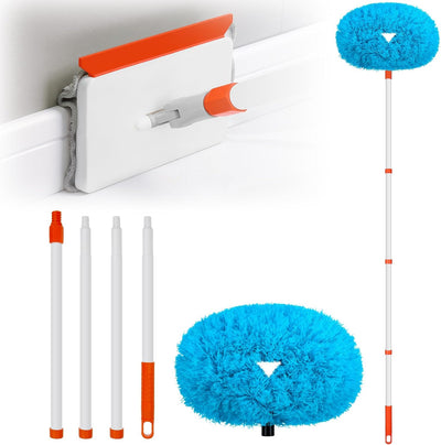 Herramienta limpiadora zócalos extensible reutilizable azul