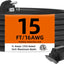 Cable extensión impermeable 15pies 3 clavijas 16AWG