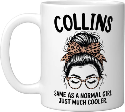 Taza Cerámica para Niña con Nombre Cool en Blanco