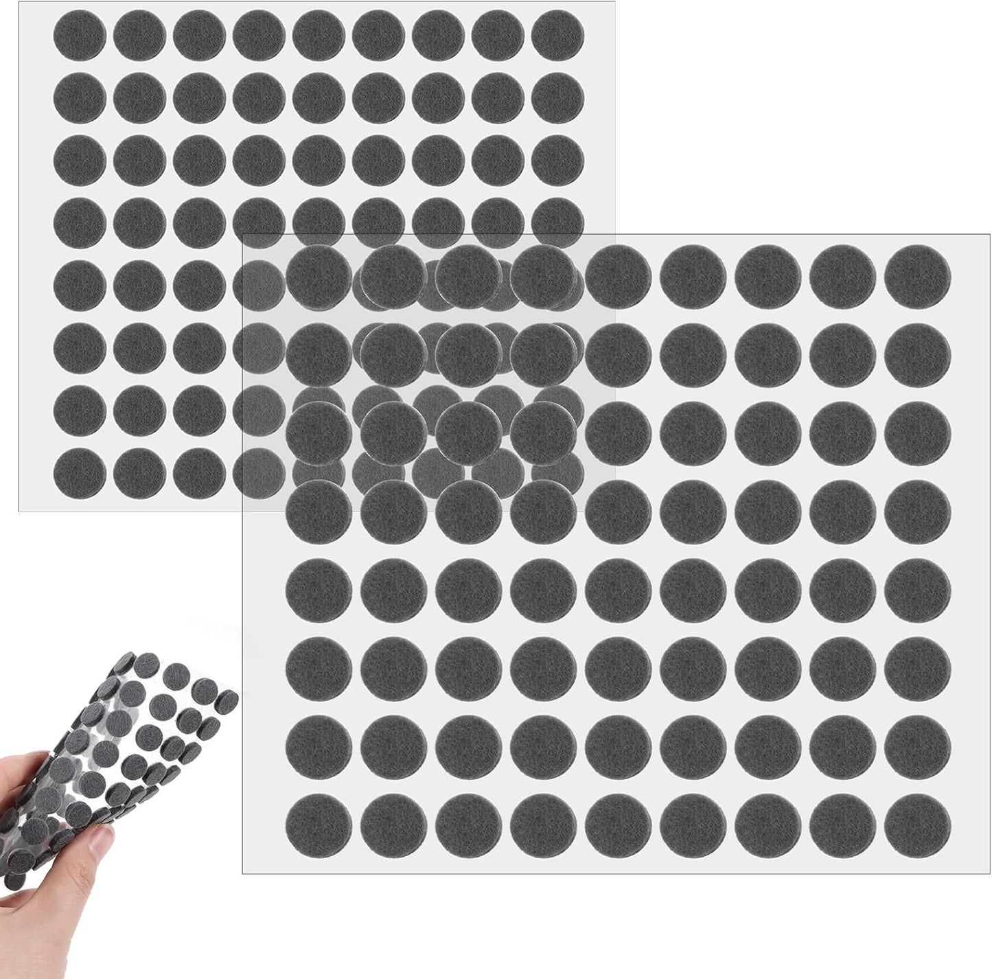 200 Almohadillas fieltro autoadhesivas gris para puerta gabinete