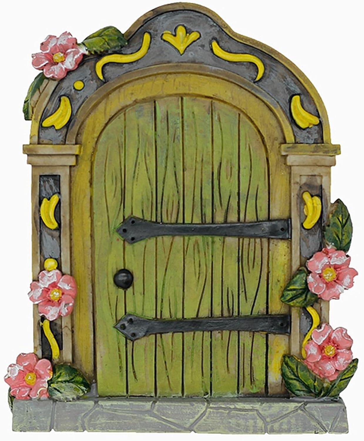 Accesorios puerta hadas para pared exterior miniatura verde