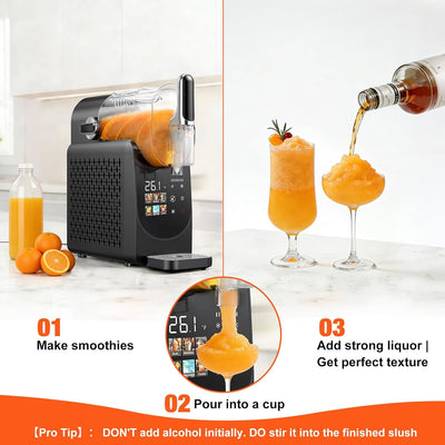 Máquina Granizados 220W 6 Programas Negro 88oz