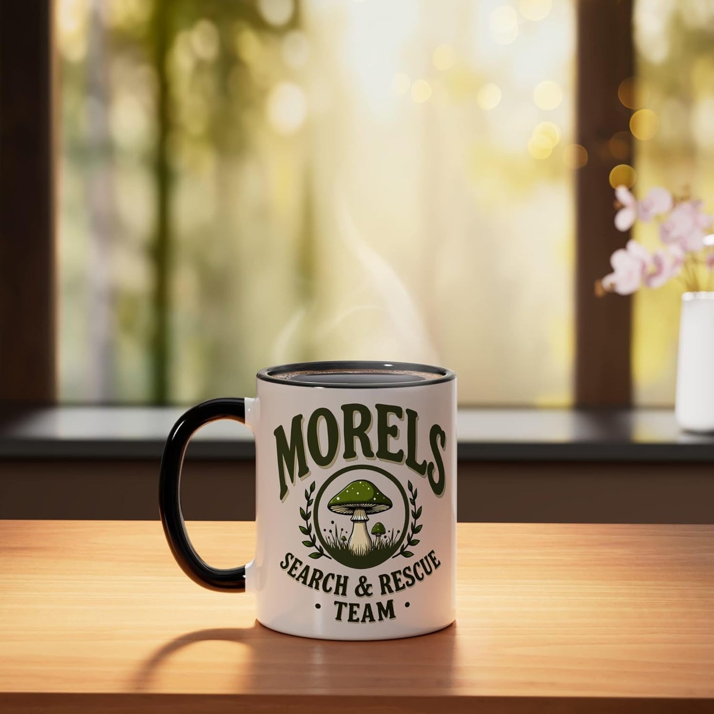 Taza cerámica para recolección de hongos morelos negro/blanco
