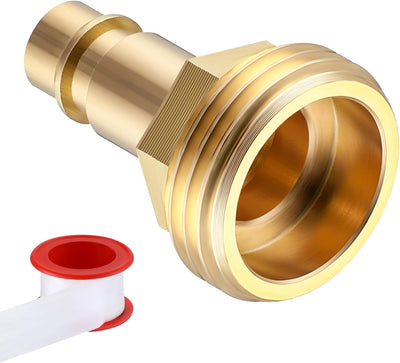 Adaptador conector rápido 1/2 pulg para manguera jardín 3/4 pulg