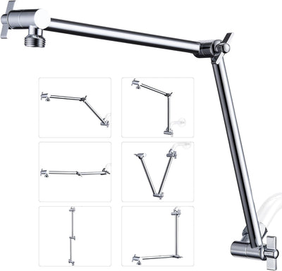 Extensor ducha latón 20pulg ajustable lluvia ascendente fijo cromo