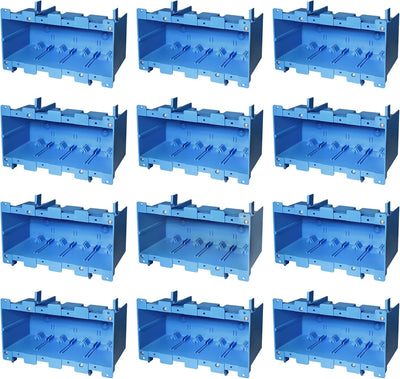 Caja eléctrica antigua 4 bandas azul 71pulg3 7-3/4x5-1/3x3-1/2