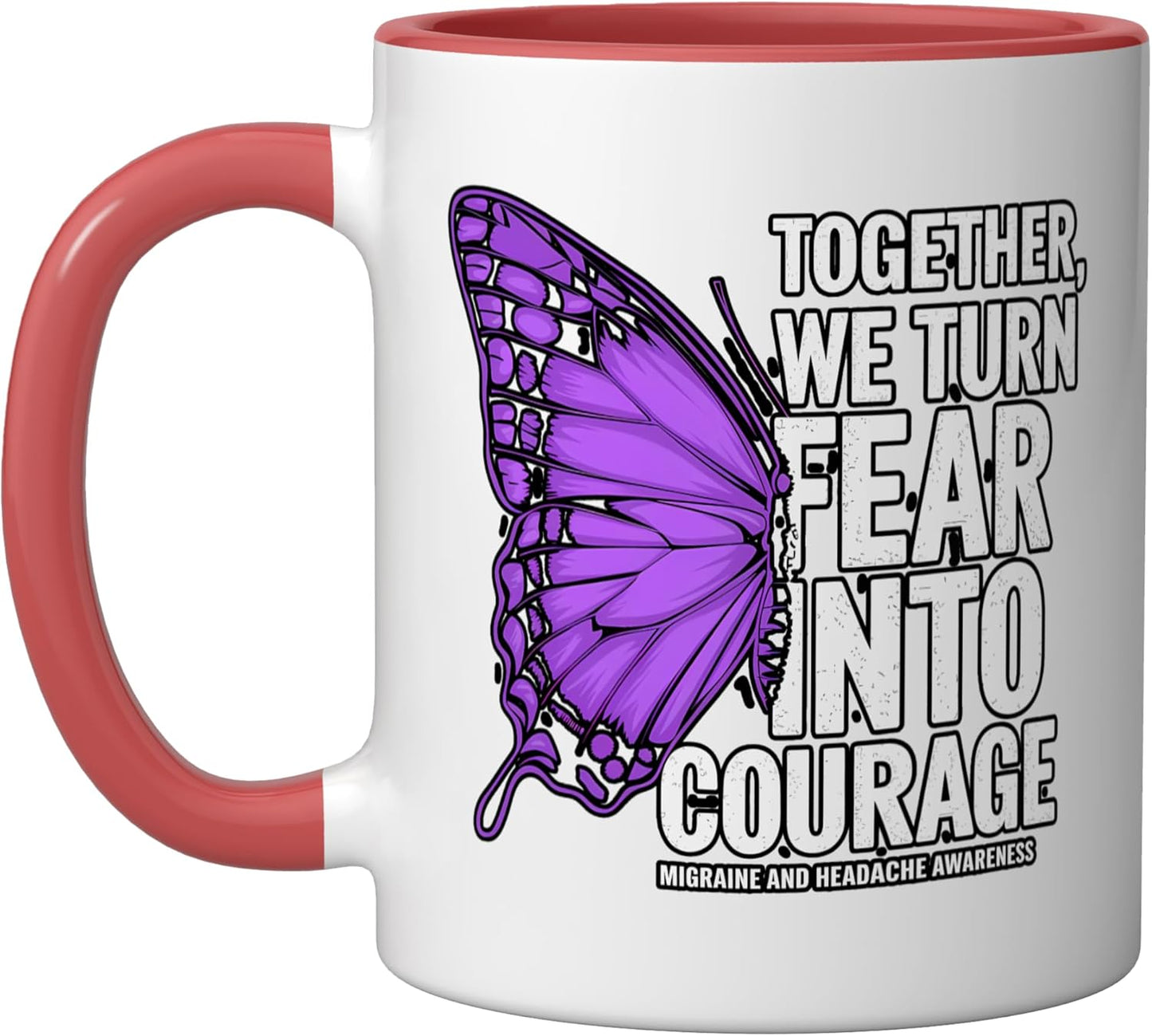 Taza Cerámica Contra Migrañas Roja/Blanca