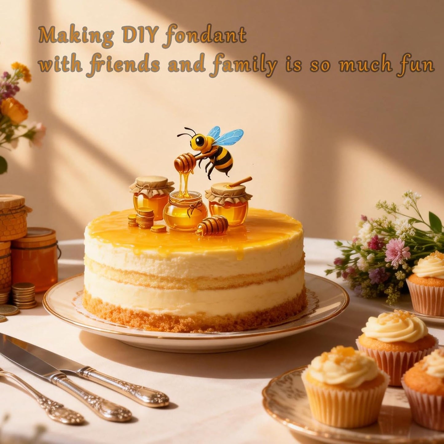 Molde silicona fondant panal 3D para pasteles y cupcakes