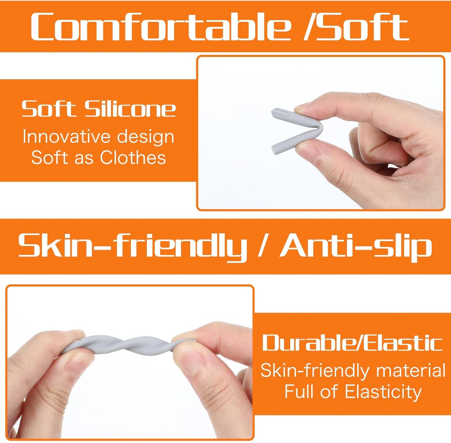 Almohadillas antiderrap silicona para gafas 4 pzas negr gris marr
