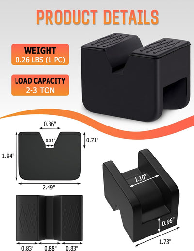 4 Almohadillas soporte gato auto comp antiderrap
