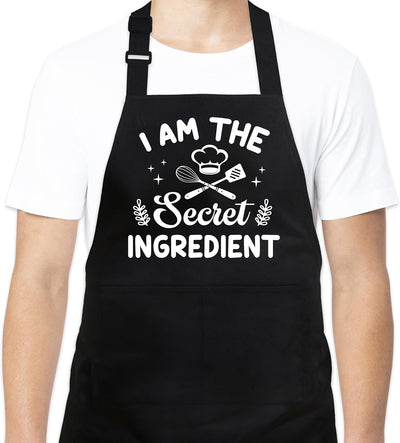 Delantales de parrilla para mujer con texto "I Am The Secret Ingredient"