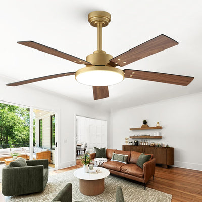 Ventilador techo 52pulg con luz LED 12.2pulg control APP y mando