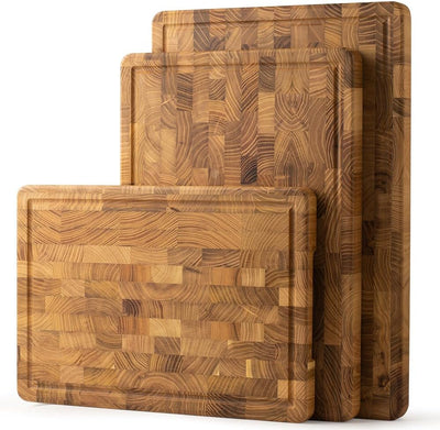 Bloque corte teca reversible para cuchillos 17.72x11.81pulg