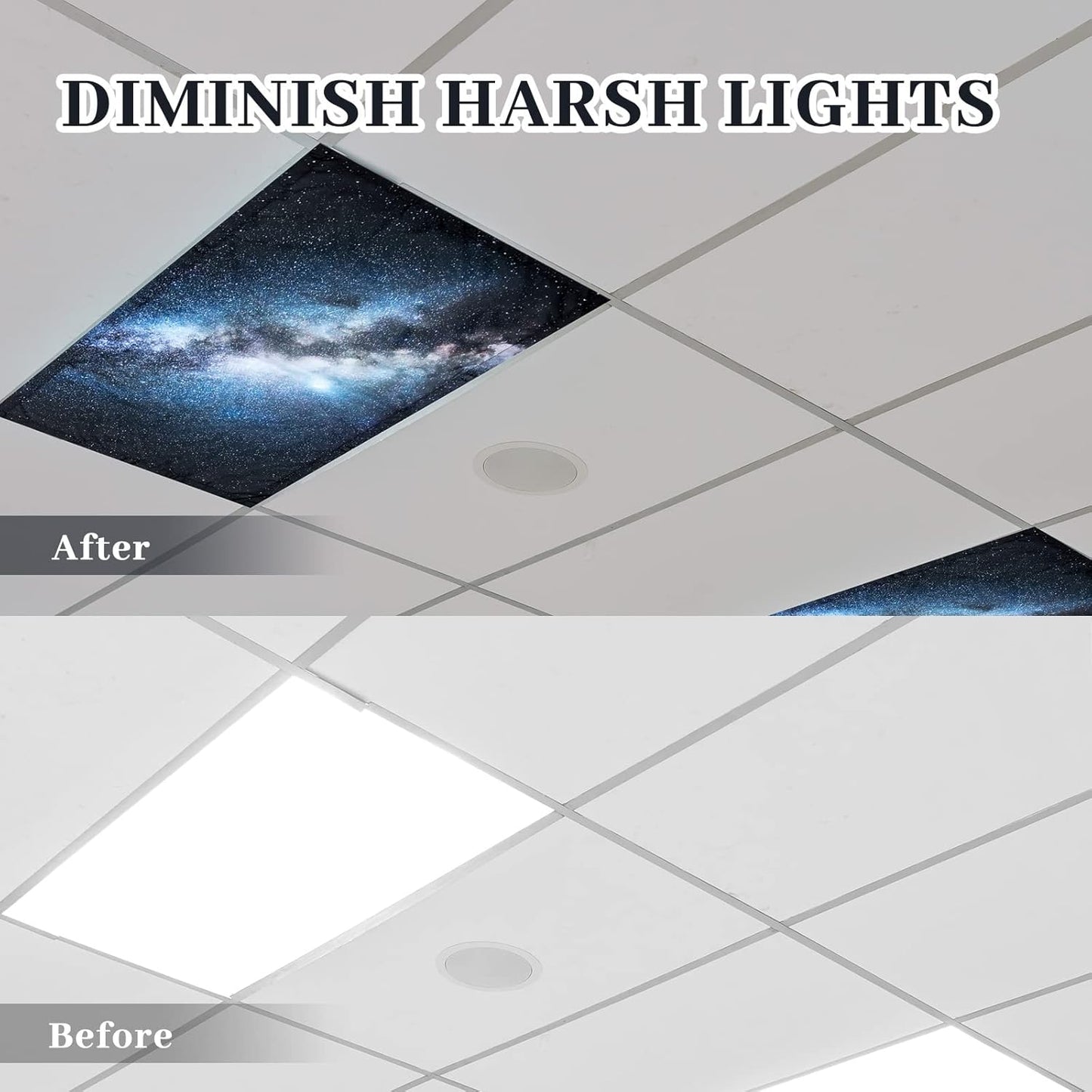 8 Cubiertas Luz Fluorescente 4x2ft Magnéticas para Techo Escuela