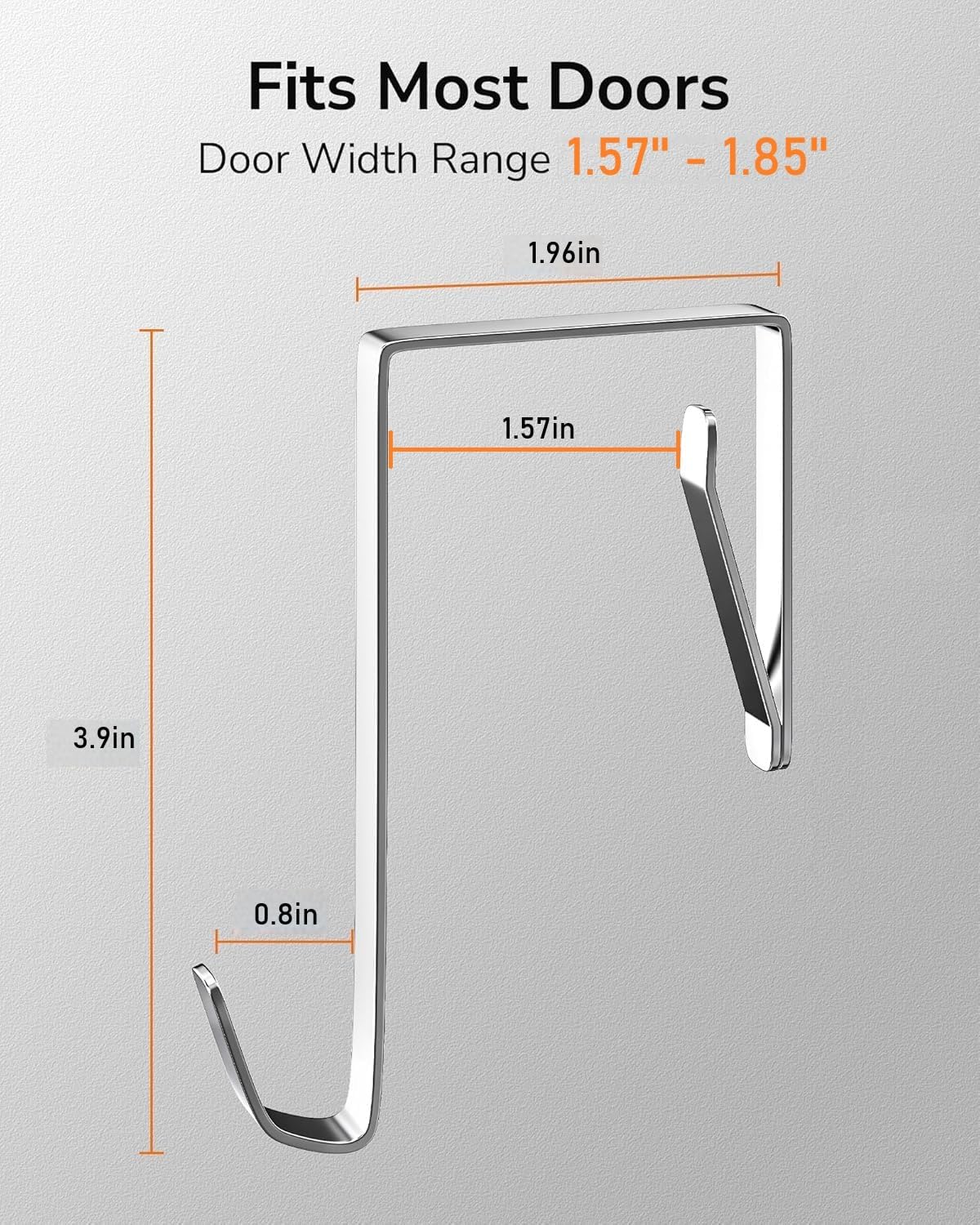 Ganchos metal para puerta resistente 4 pzas baño