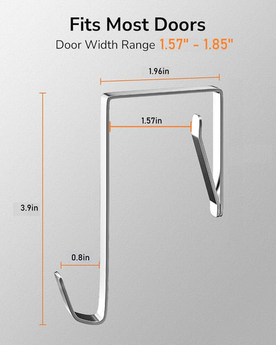 Ganchos metal para puerta resistente 4 pzas baño