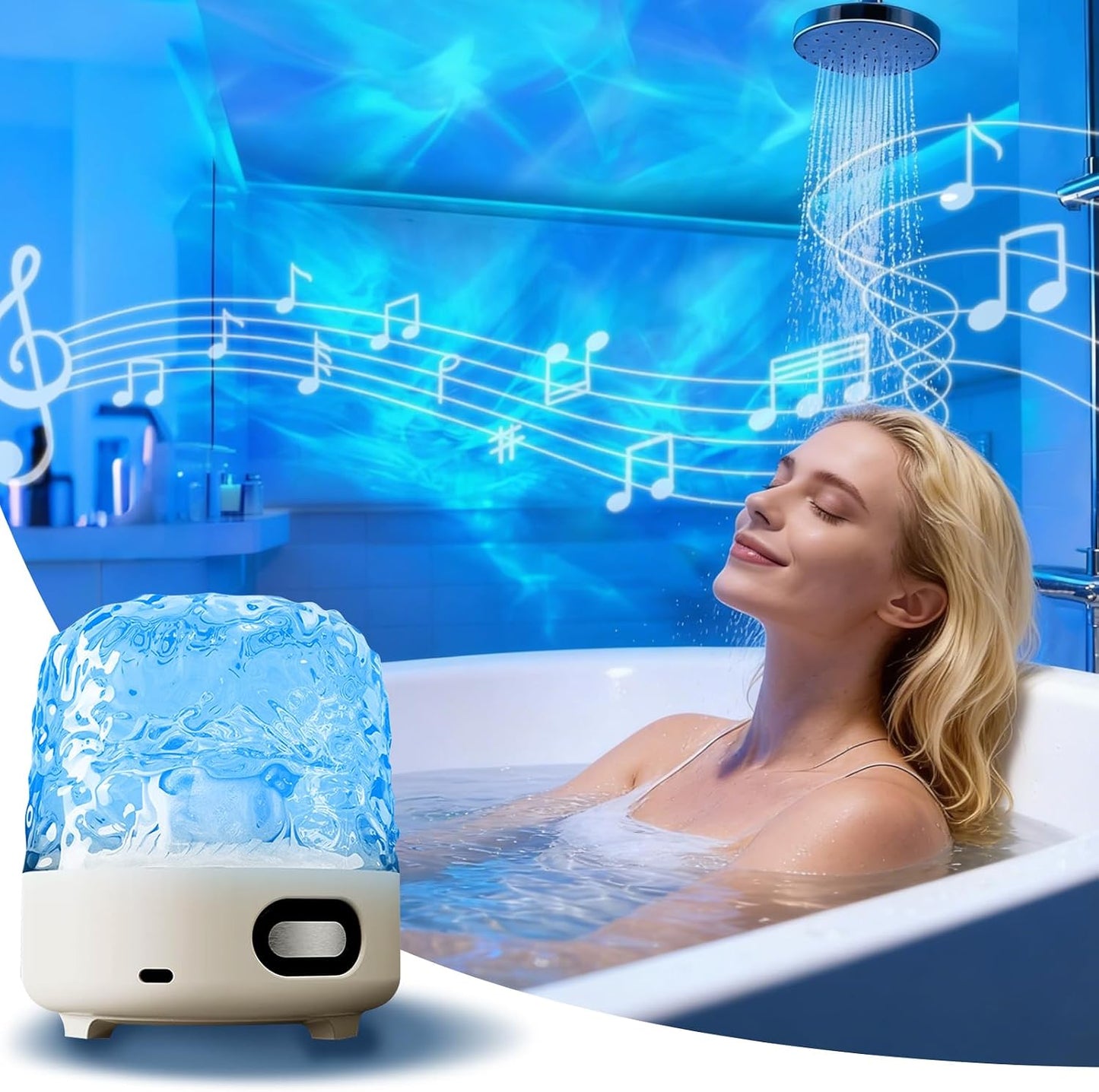 Lámpara ducha spa Bluetooth 16colores inalámbrica