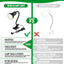 Lámpara cuello cisne con clip enchufe E26 cerámica resistente