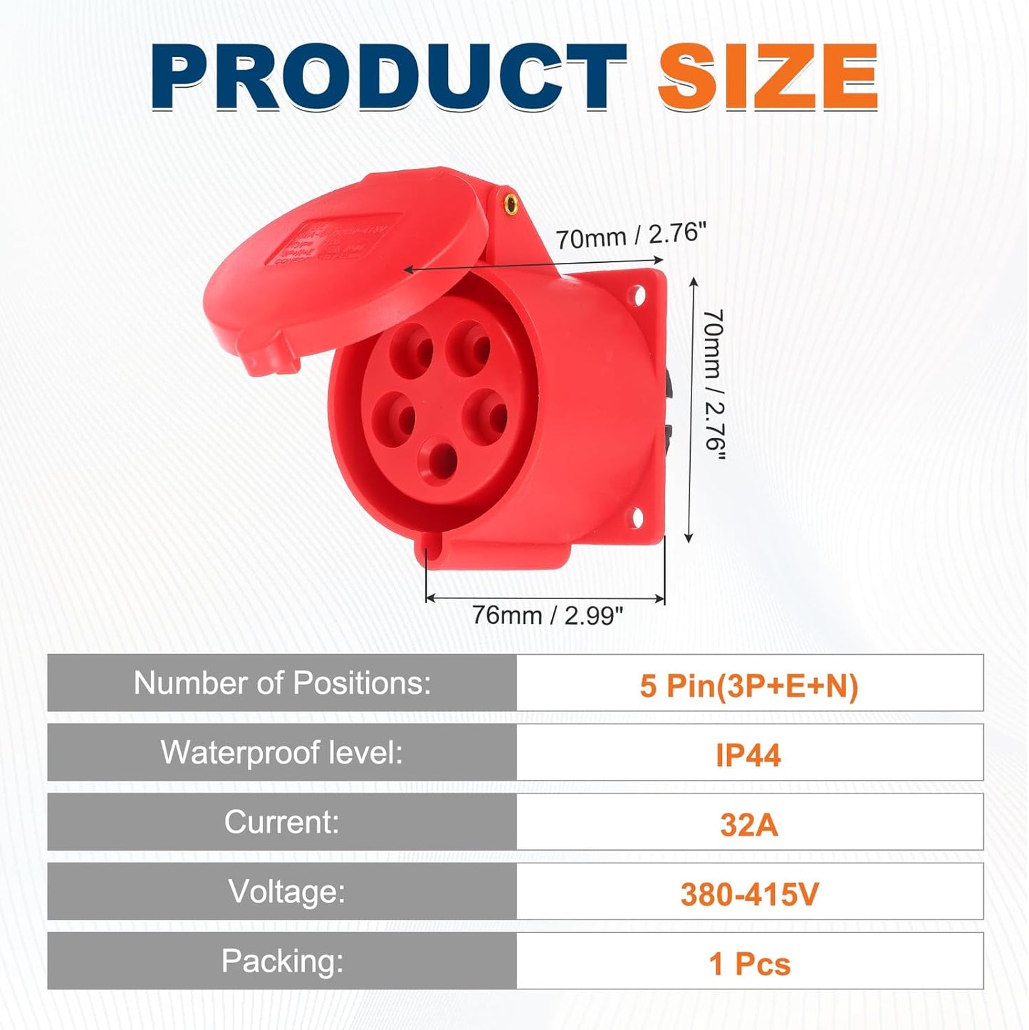 Conector CEE 32A 5 pines 380-415V IP44 impermeable industrial