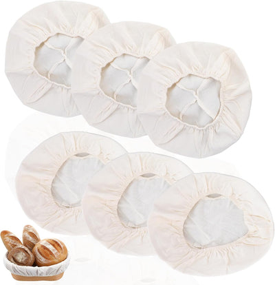 6 bolsas de lona Banneton reutilizables para panadería, 3 redondas y 3 ovaladas