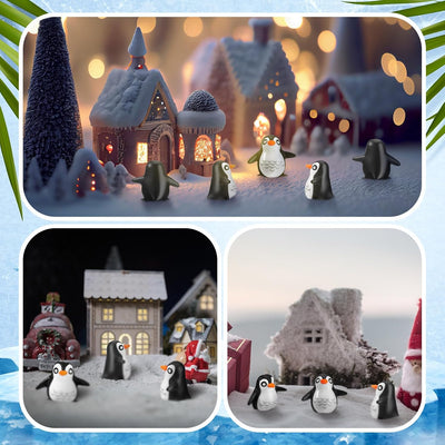 50 Pzas Figuras Pingüino Resina Adorno Pastel Jardín Invierno