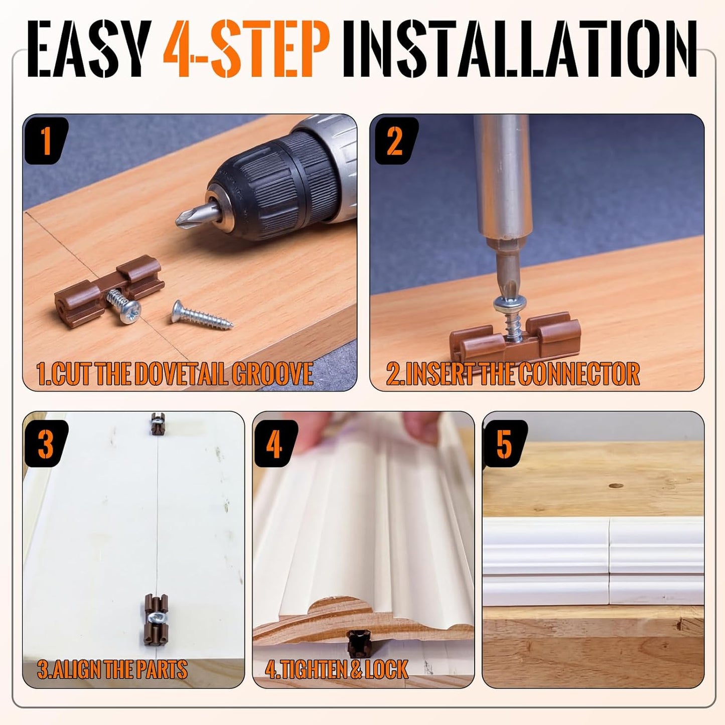 50 Clips Conector Cola Milano Invisible Carpintería Madera