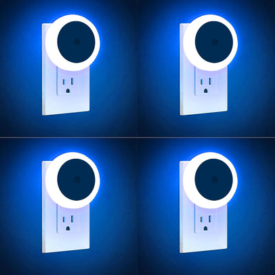 Luces nocturnas LED enchufable pared pack 4 sensor amanecer