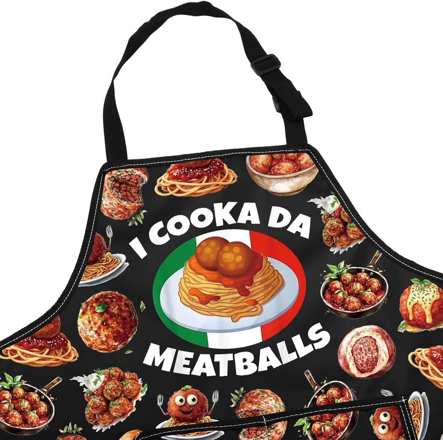 Delantal de cocina de albóndigas italiano