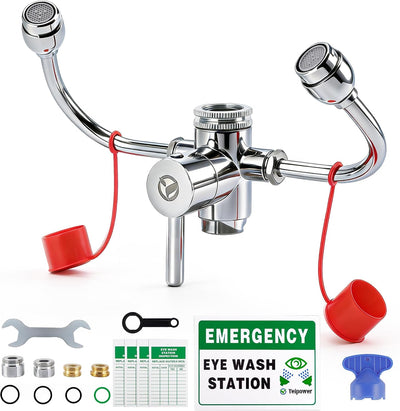 Lavaojos Staion con grifo emergencia OSHA aprobado