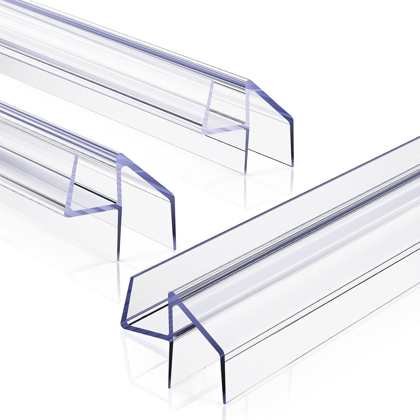 3 Tiras Sellado Puerta Ducha 3/8x36pulg Transparentes