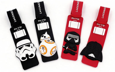 4 Pzas Etiquetas silicona Star Galaxy BB8 Kylo Ren equipaje viaje