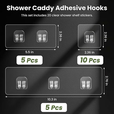 20 Pzas Cinta Adhesiva para Baño Sin Taladros