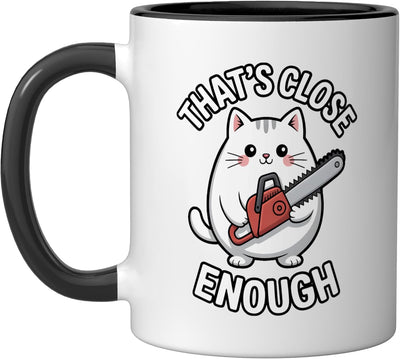Taza de cerámica con gatos divertidos y chistes negros/blancos