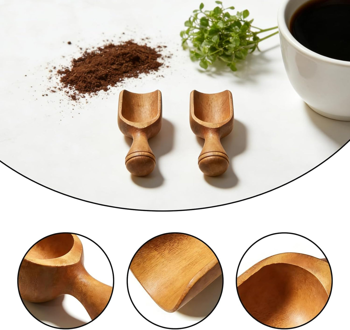 Set 4 Cucharas Café Madera Multiusos Té Cocina