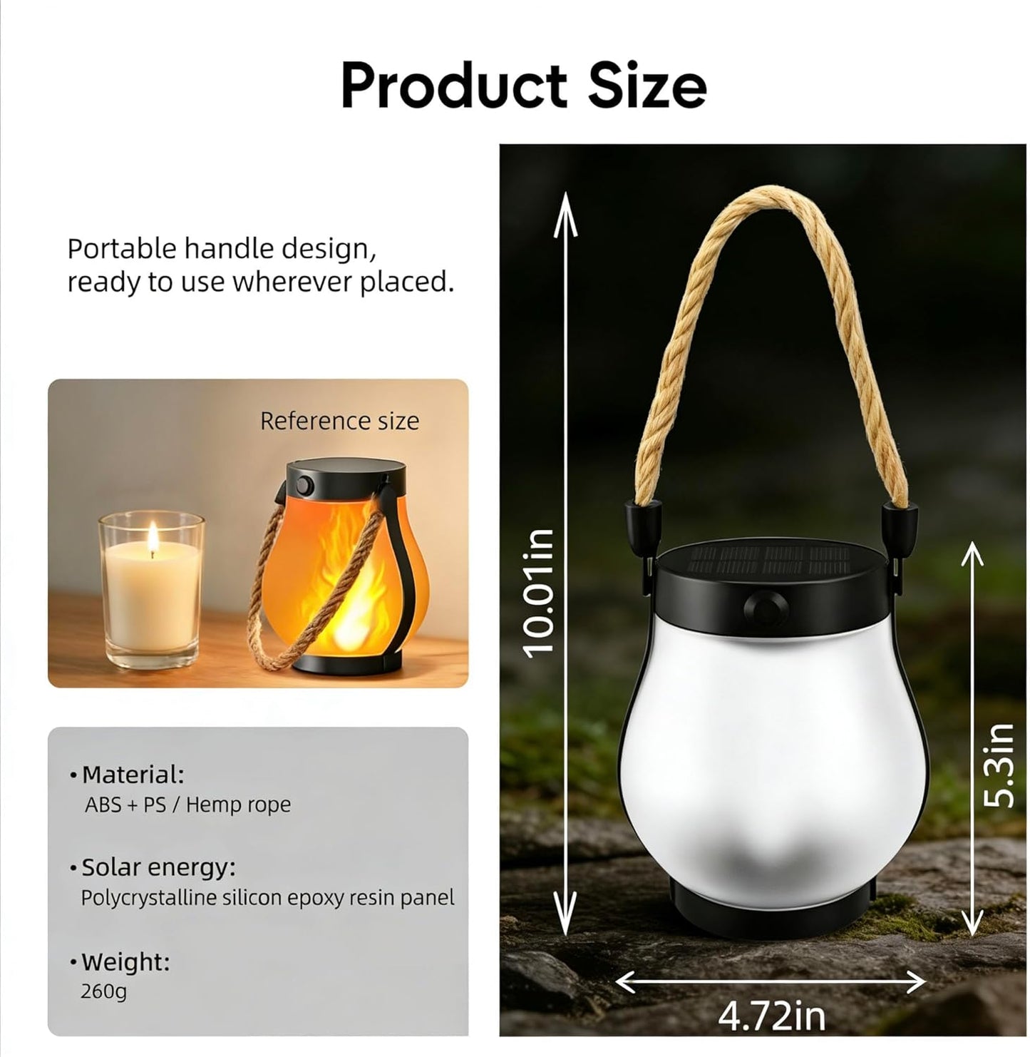 Farol solar parpadeante IP65 impermeable 2 modos jardín patio