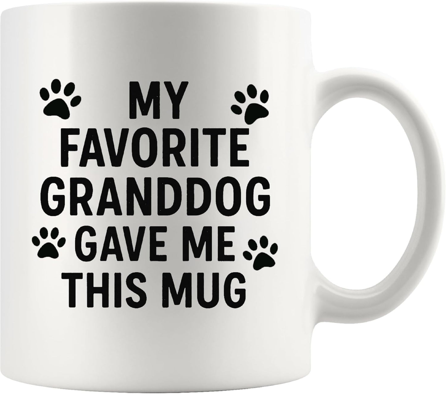 Taza de café de cerámica con texto en inglés My Favorite Granddog para dueños de perros
