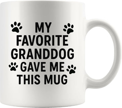 Taza de café de cerámica con texto en inglés My Favorite Granddog para dueños de perros
