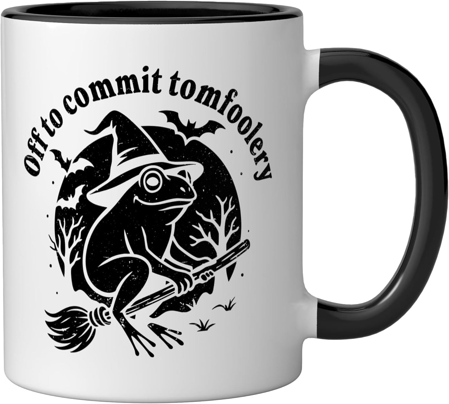 Taza Cerámica Tomfoolery Rana Bruja Negro/Blanco