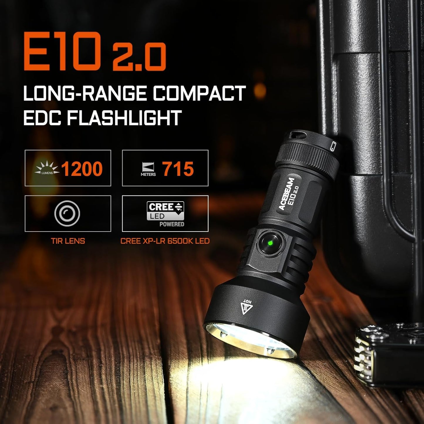 Linterna EDC 1200 lúmenes con base magnética 2.0 L