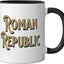 Taza cerámica Roma Antigua República Romana negro/blanco