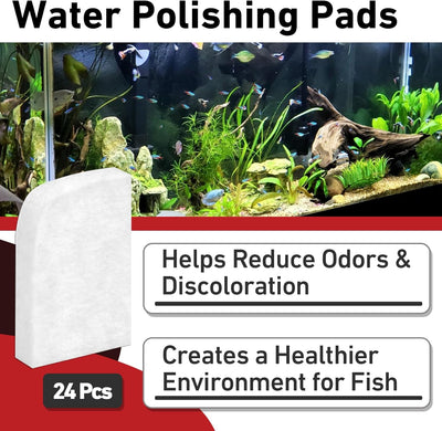 24 Almohadillas Pulido Agua para Filtro Fluval