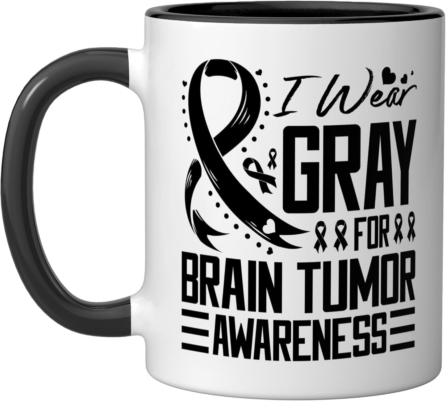 Taza Cerámica I Wear Gray Negro/Blanco