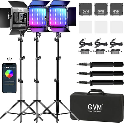 Kit iluminación LED RGB app 8 escenas 3 Pzas