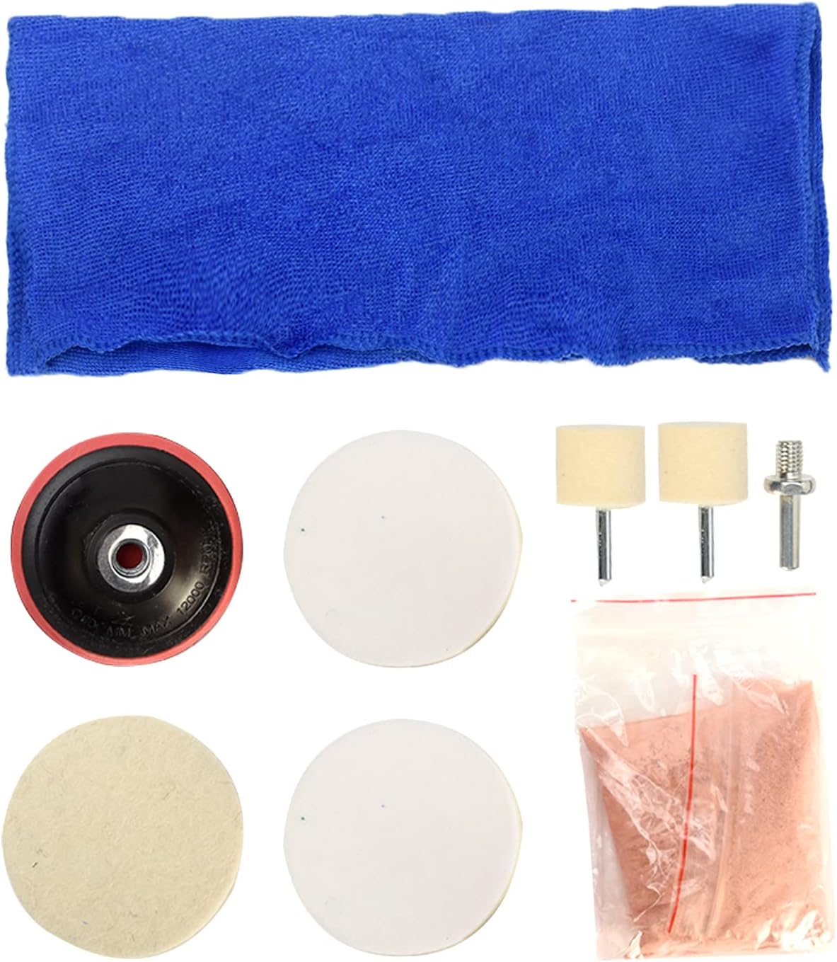 Kit pulido vidrio 3.53oz polvo cerio discos abrasivos coche