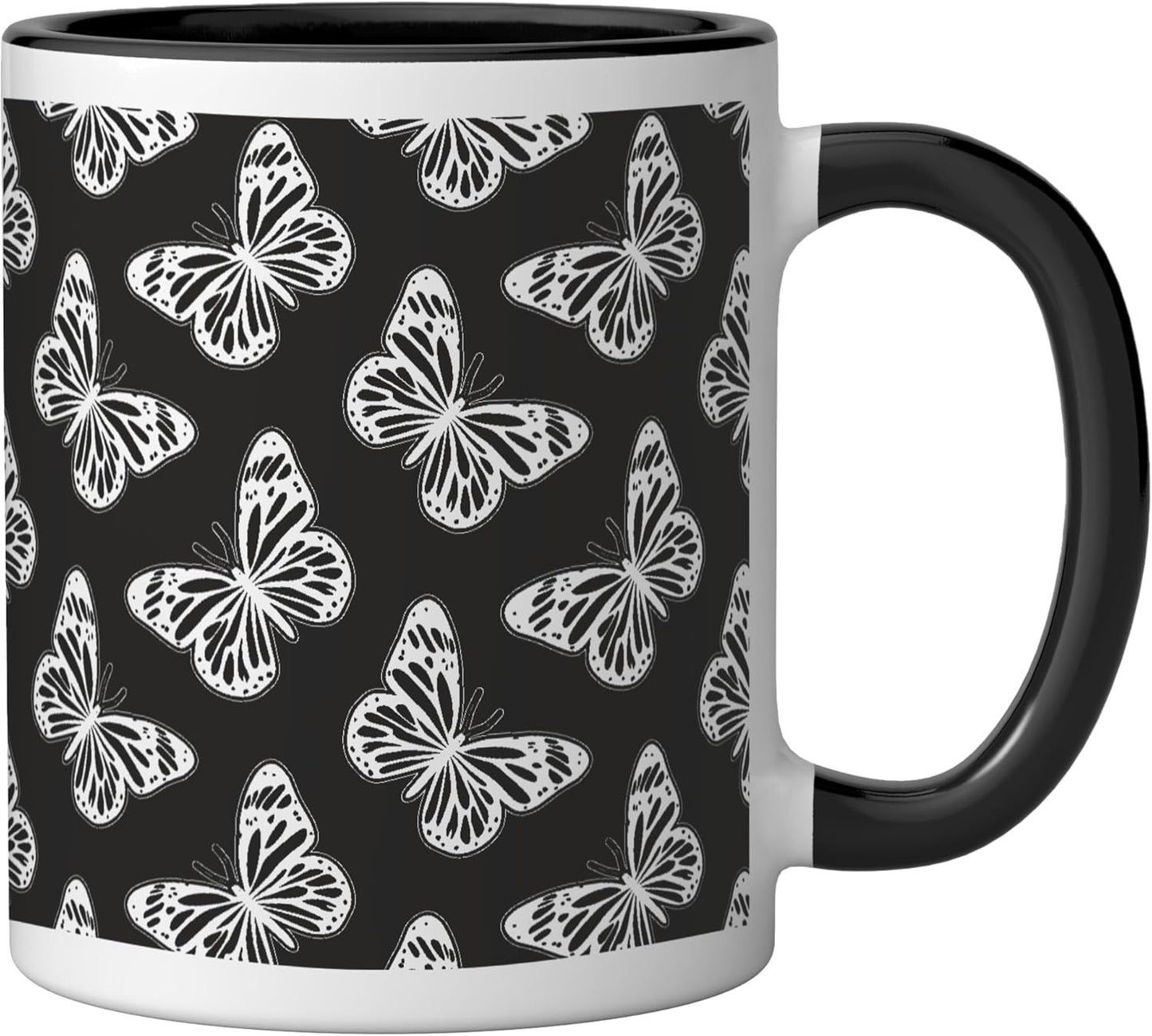 Taza cerámica Butterfly Edición Negra Negro/Blanco