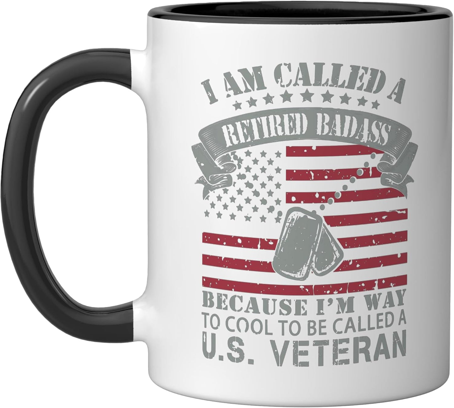 Taza Cerámica Negro/Blanco Retirado Badass